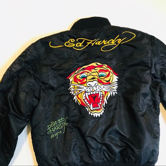 Ed Hardy Bomber Jacket - Reversible - Picture 7 of 7